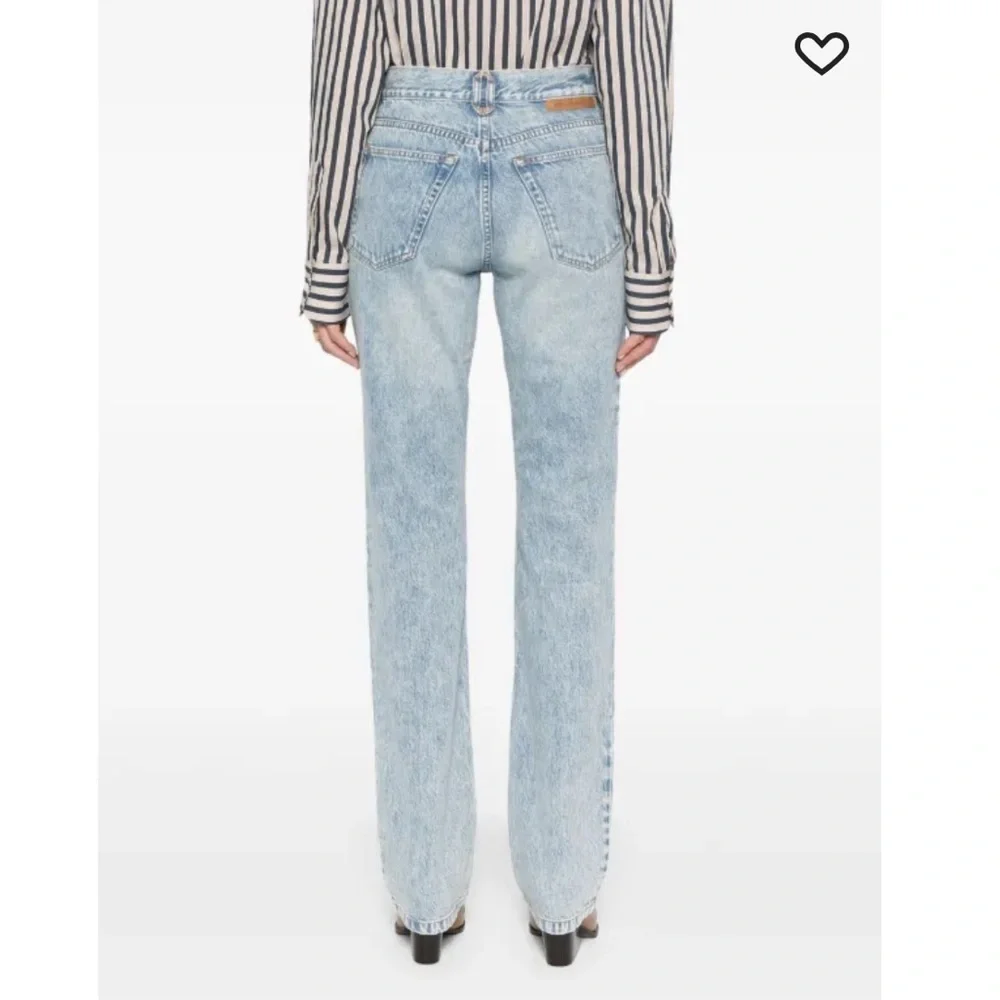 NWT Stella McCartney Jeans Gold Clasp-Embellished Tapered in Blue Denim